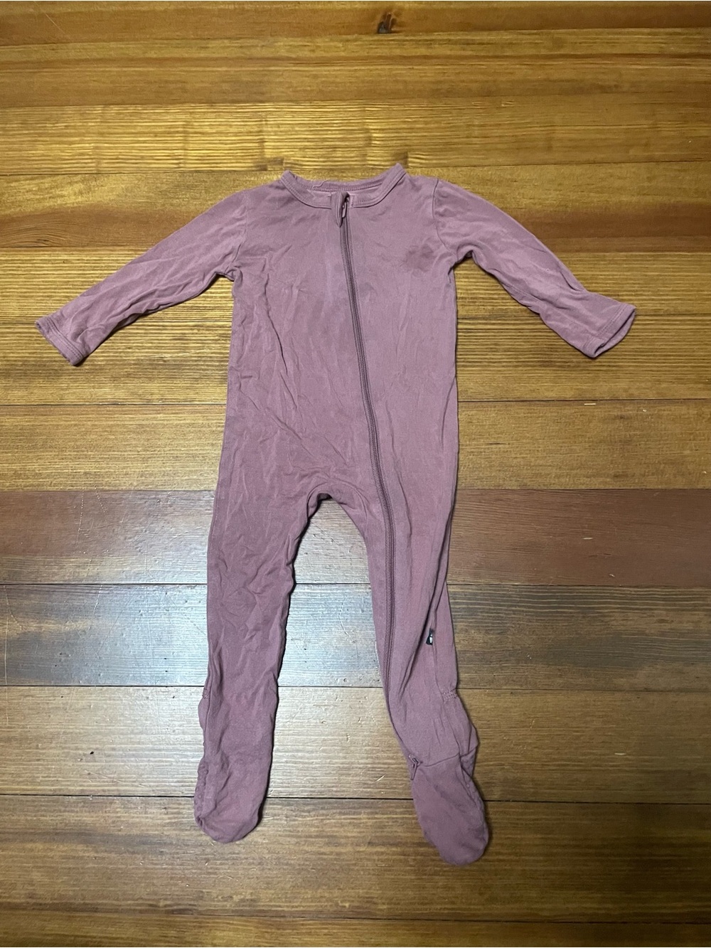 Kyte BABY Dusty Mauve Long Sleeve Footed One-Piece Size 6-12 Months